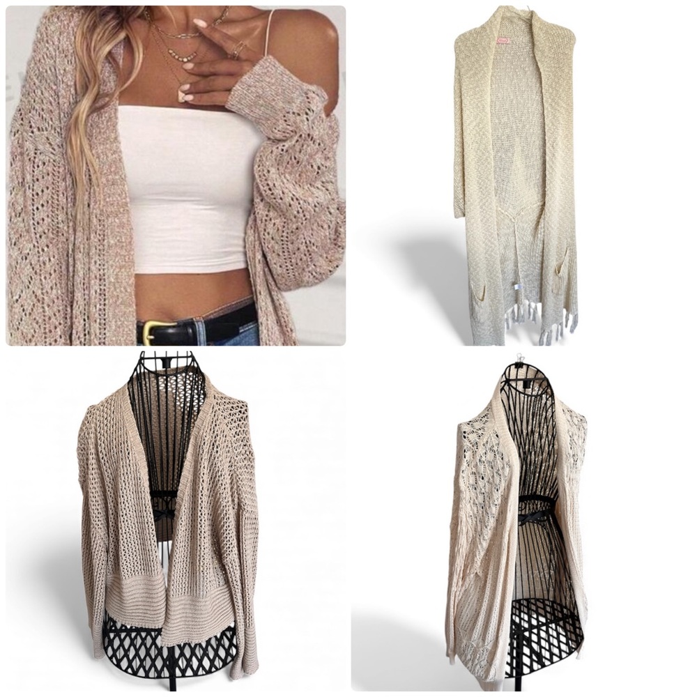 Bundle: 4 knit long sweaters dusters
